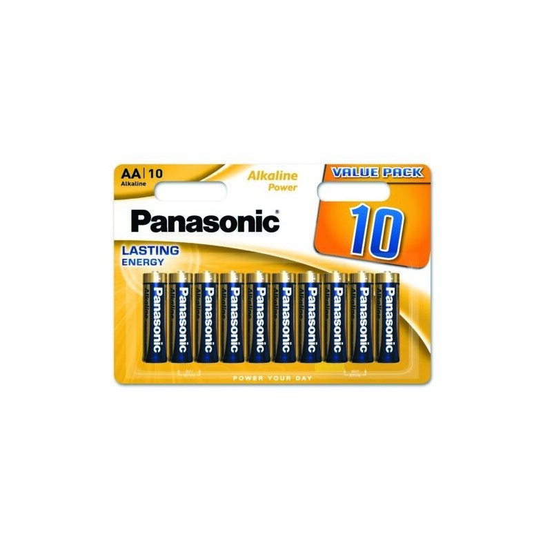 10x Baterie Panasonic Alkaliczne Power LR6/AA 1.5V  - 1